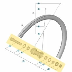 Axe Complet De Moyeu Avant Shimano Dura-Ace WH-R9170-C40-TU-F12