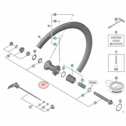 Axe Complet De Roue Arrière Shimano Dura Ace WH-R9100-C40