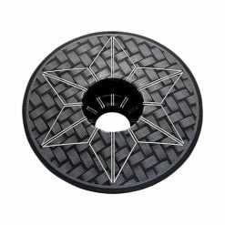 Bouchon De Potence Supacaz Star Capz Laser Carbon Anodisé - 31,8 Mm