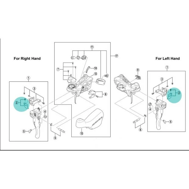 Capot Frontal Shimano Dura Ace ST- 7900 3 Capot Frontal Shimano Dura Ace ST- 7900