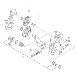 Galets De Dérailleur Shimano Altus RD-M310 5 Galets De Dérailleur Shimano Altus RD-M310 -Cyclisme Soldes Boutique galet derailleur shimano altus alivio 7 8 v y5w899030 1