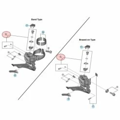 Kit De Visserie De Fixation De Câble De Dérailleur Avant Shimano Ultegra FD-R8000 -Cyclisme Soldes Boutique kit de visserie de fixation de cable de derailleur avant shimano ultegra fd r8000 1