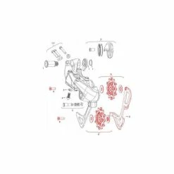 Kit Galets Et Chape Interne Longue De Dérailleur Arrière SRAM GX 1x11V/Force 1/Rival 1 -Cyclisme Soldes Boutique kit galets et chape interne longue de derailleur arriere sram gx 1x11v force 1 rival 1 1