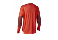Maillot ML FOX Defend Moth - [Rouge] -Cyclisme Soldes Boutique maillot ml fox defend moth rouge 1 1
