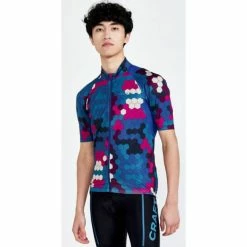 Maillot Route Homme Craft Advanced Endur Graphic Multicolore Bleu -Cyclisme Soldes Boutique maillot route homme craft advanced endur graphic multicolore bleu 1