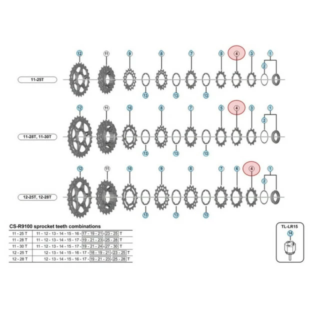 Pignon Shimano Dura Ace CS-9000 - 11 Vitesses - 12 Dents 4 Pignon Shimano Dura Ace CS-9000 - 11 Vitesses - 12 Dents – Image 2
