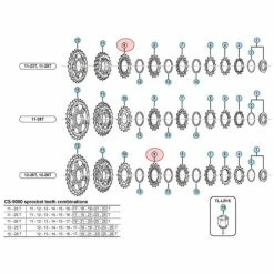 Pignon Shimano Dura Ace CS-9000 - 11 Vitesses - 15 Dents