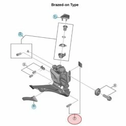 Plaquette D'Appui Et Vis Pour Dérailleur Avant Shimano Ultegra FD-6800 - A Brazer -Cyclisme Soldes Boutique plaquette d appui et vis pour derailleur avant shimano ultegra fd 6800 a brazer 1