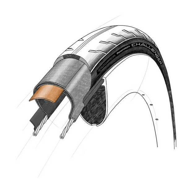 Pneu Route Hutchinson Challenger Tube Type TR 700x30 Noir 4 Pneu Route Hutchinson Challenger Tube Type TR 700x30 Noir – Image 2