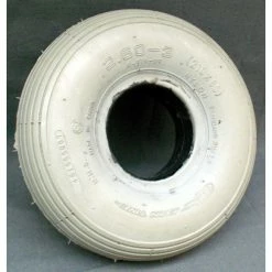 Pneumatiques Pour Cycles PNEU Avec INSERT PLEIN - Ligné GRIS - 2.50-3 - Pour Jante Largeur 42 Mm En 2 Parties