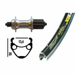 Shimano/Exal Roue Arrière Shimano Tiagra / Exal XR1