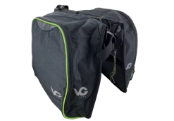 Sacoche Double VG Pour Porte-bagages - 2 X 9L [Noir/Vert] -Cyclisme Soldes Boutique sacoche double vg pour porte bagages 2 x 9l noir vert 1 2