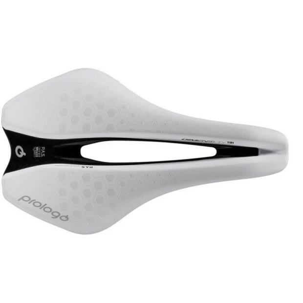 Selle Prologo Dimension Tri Nack 245x143 Mm Blanc/Noir 3 Selle Prologo Dimension Tri Nack 245x143 Mm Blanc/Noir
